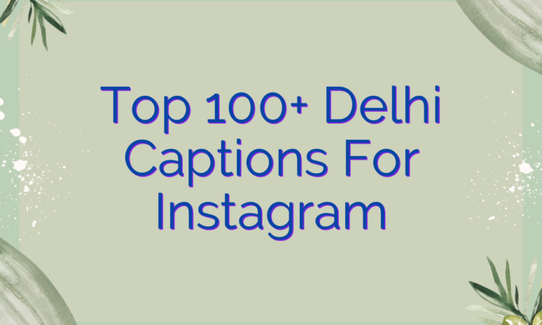 Top 100+ Delhi Captions For Instagram