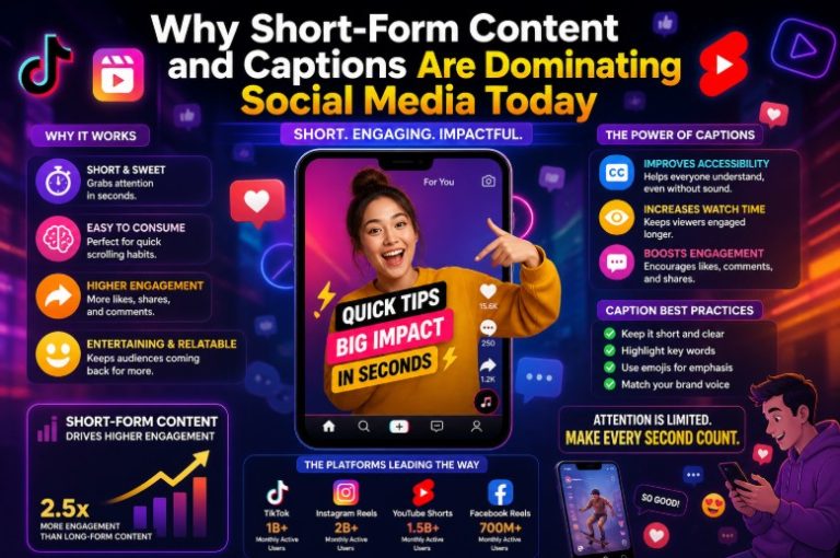 Why Short-Form Content and Captions Are Dominating Social Media Today